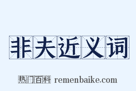 非夫近义词是什么意思的图片